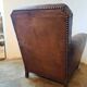 Old studded leather club chair 1930-1930