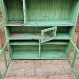 Antique merchant's shelf, Burmese teak sideboard