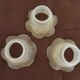 6 old vintage globes tulip shape frosted white glass