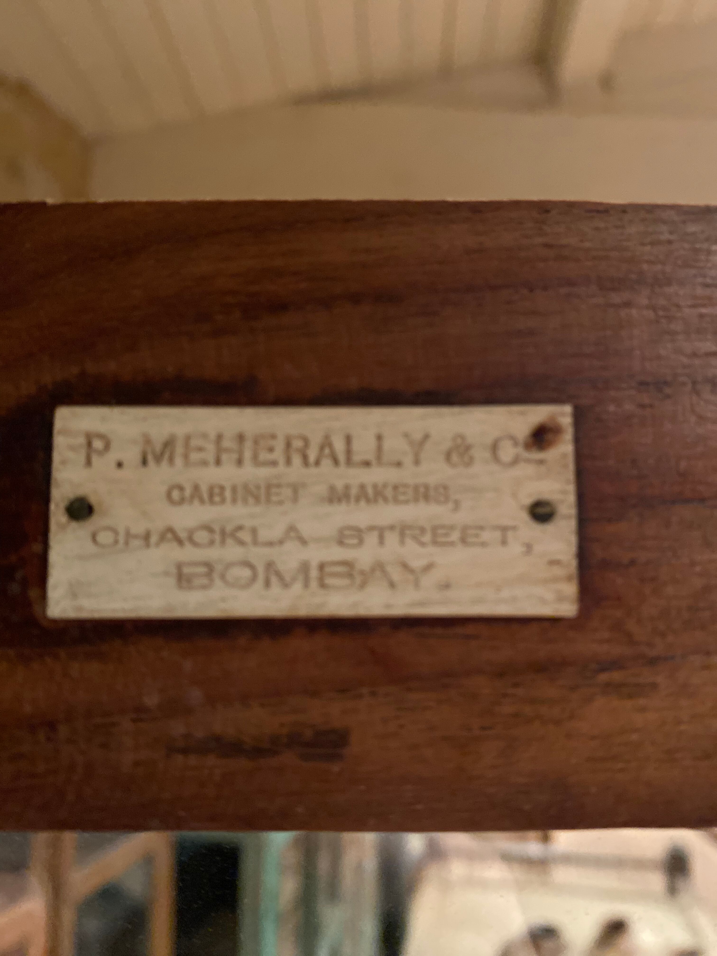 Colonial mango cabinet, brass details