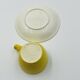 Service 10 tasses jaune Boch Belgique vintage