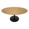 Table à manger ovale en chêne par Pierre Paulin pour Artifort