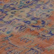One-of-a-kind turkish handwoven vintage rug - rustic vintage charm 290x 140