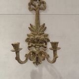 Pair of cast iron candlesticks