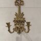 Pair of cast iron candlesticks