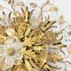 Gold-Plated Metal & Murano Crystal Flowers Flush Mount from Banci Firenze