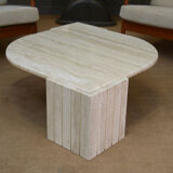 Table basse œil en travertin 1970