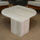 Table basse œil en travertin 1970