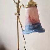Art Nouveau style lamp - Brass and glass paste - 1920s period