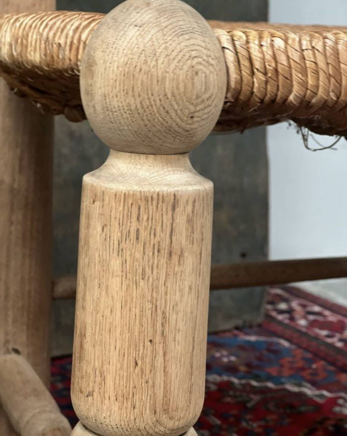 Pair of Dudouyt straw chairs