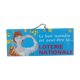 Old plate plate "National Lottery The right number..." 13x32cm 1950