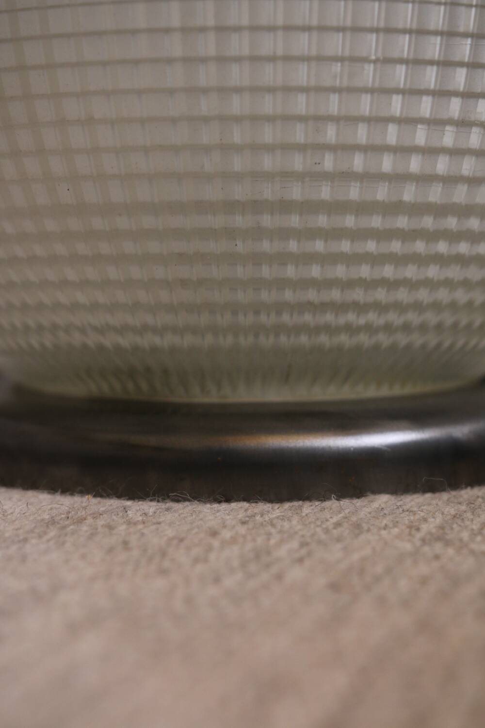 Vintage 1960s XXL Holophane Globe Table Lamp