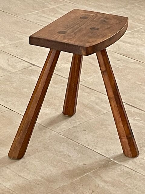 Tripod stool in solid oak 1950