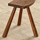 Tripod stool in solid oak 1950