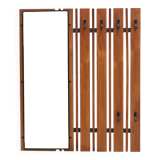 Vintage wall coat rack / coat rack with mirror from the 60s