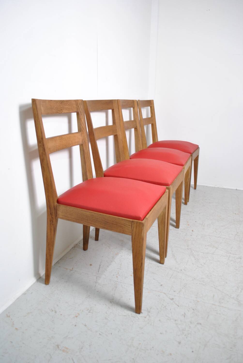 4 Solid oak chairs 1950