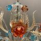 Venetian murano glass flower chandelier, 1960s