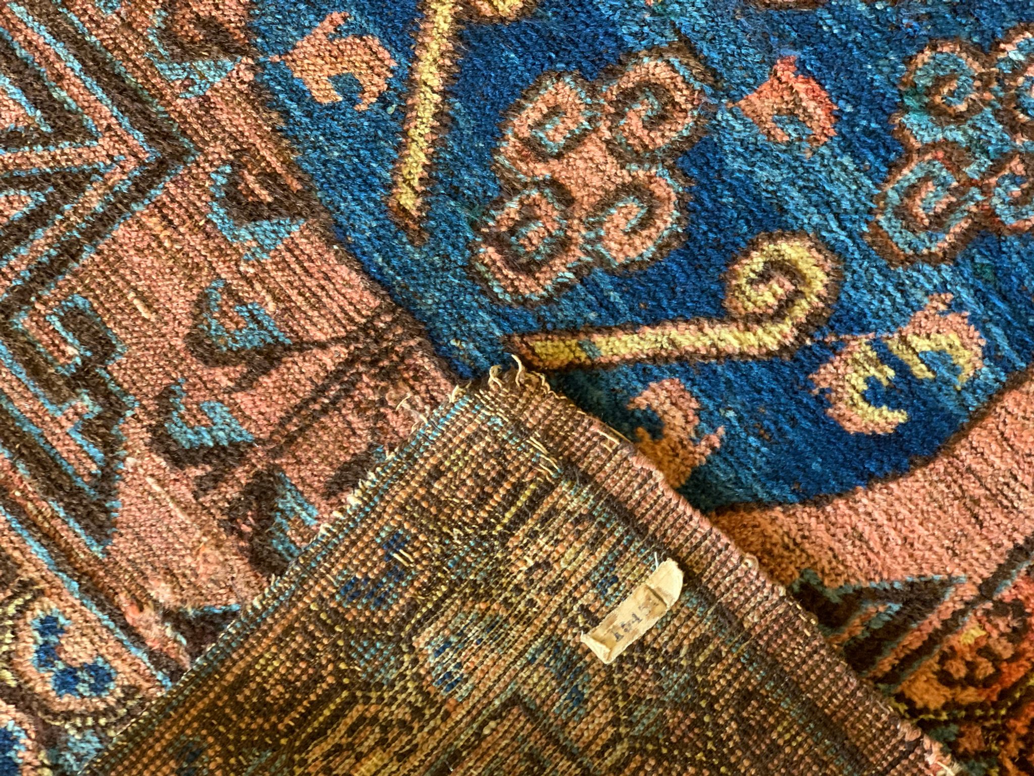 Handwoven Antique Persian Kohtan Rug 74x94cm