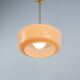 Vintage Mid-Century Modern Rose Glass Pendant Lamp