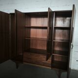 Vintage Scandinavian wardrobe in rosewood