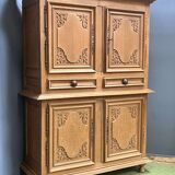 Sideboard 4 doors of the eighteenth in raw oak