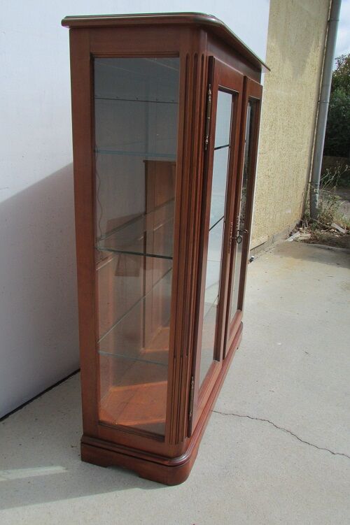 Louis Philippe library showcase in cherry