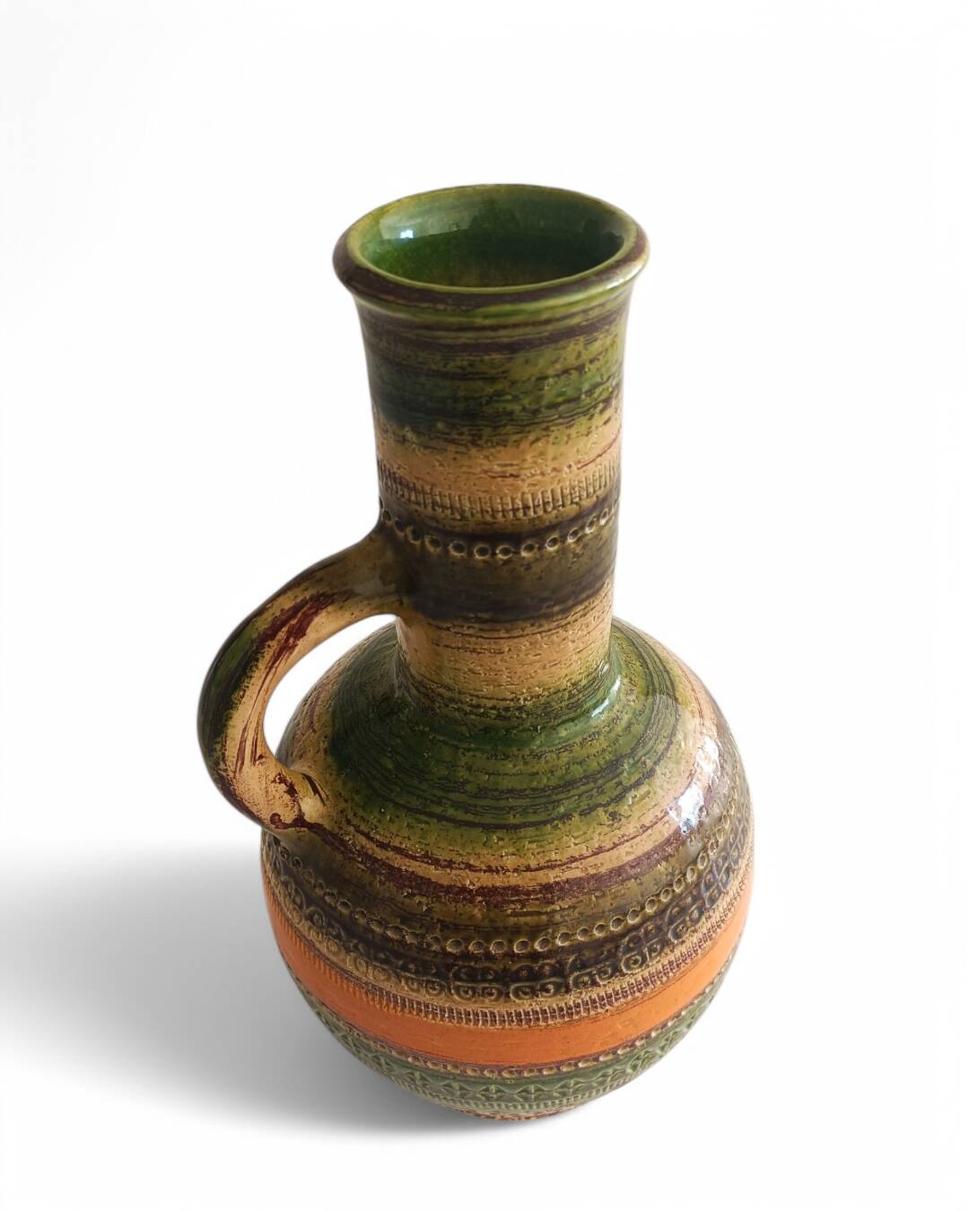 vase Bitossi par Aldo Londi, Décor Sahara pour Cer Paoli, Italie, années 1960.