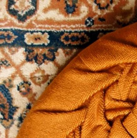 Vintage Indian synthetic wool rug