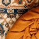 Vintage Indian synthetic wool rug