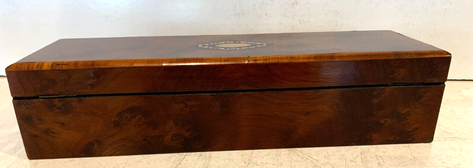 Glove box in cedar magnifying glass napoleon III marquetry boulle xix century