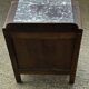 Table de chevet bois sculpté et marbre période Art-Deco
