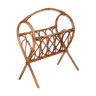 Vintage rattan magazine rack