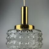 60s 70s VEB hanging lamp ceiling lamp bubble brass glass space age design