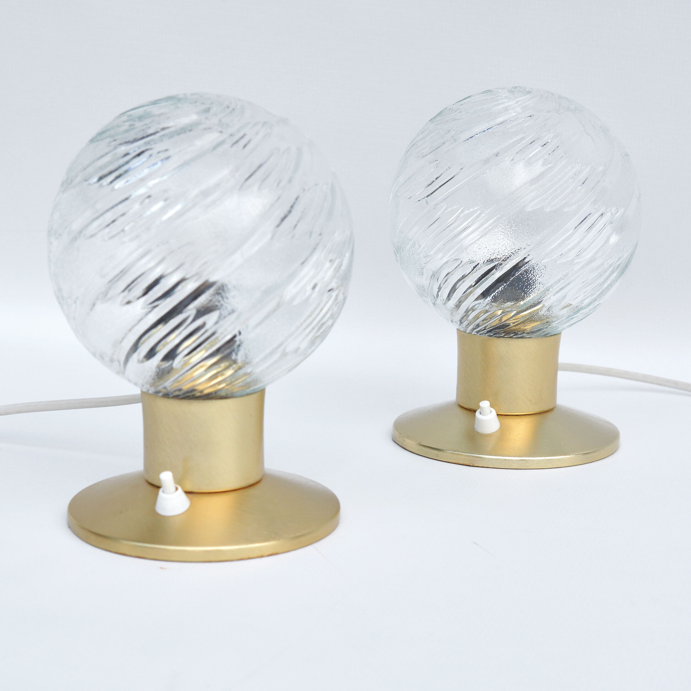 Pair of brass bedside lamps, Karl Gärtner Leuchtenbau, Germany, 1970s