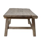 Zhuomian – Table basse avec plateau ancien en orme n°2
