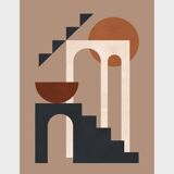 2 geometric art prints