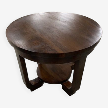 Round coffee table in pedestal table and mahogany