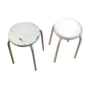 Duo tabourets métal