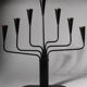 Gunnar Ander Black Metal And Copper Candelabra, For Ystad Metall, 1960s