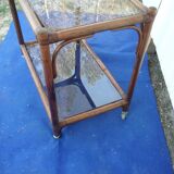 Vintage bamboo rolling trolley
