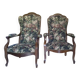 Two Voltaire armchairs