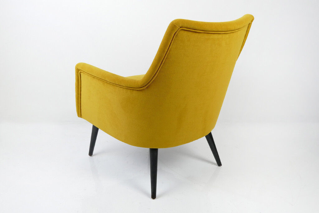 Vintage mid century yellow lounge armchair from '60s