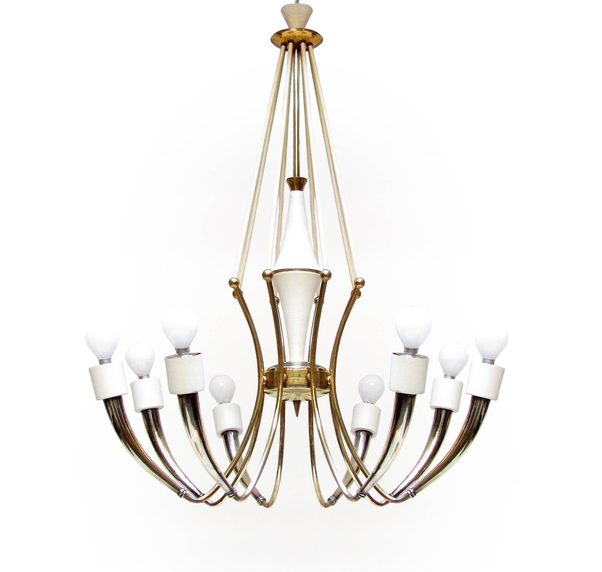 1950s Italian Spider Chandelier By Oscar Torlasco