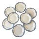 set of 8 dessert plates Terre de Fer Salins model Jumièges late nineteenth