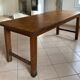 Vintage farm table - solid wood & h-brace - 200cm