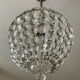 Antique crystal basket chandelier with pendants