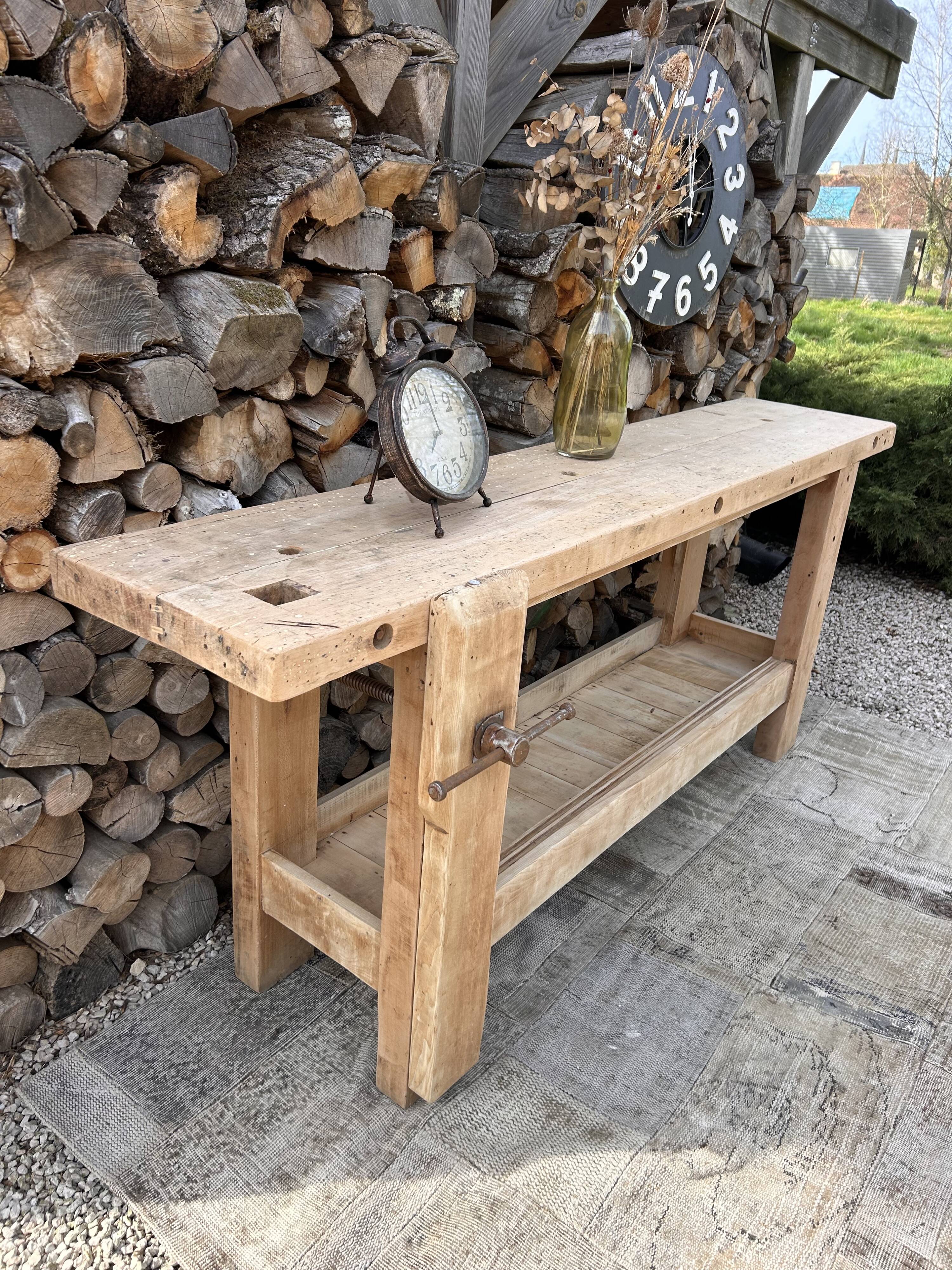 Renovated carpenter's workbench