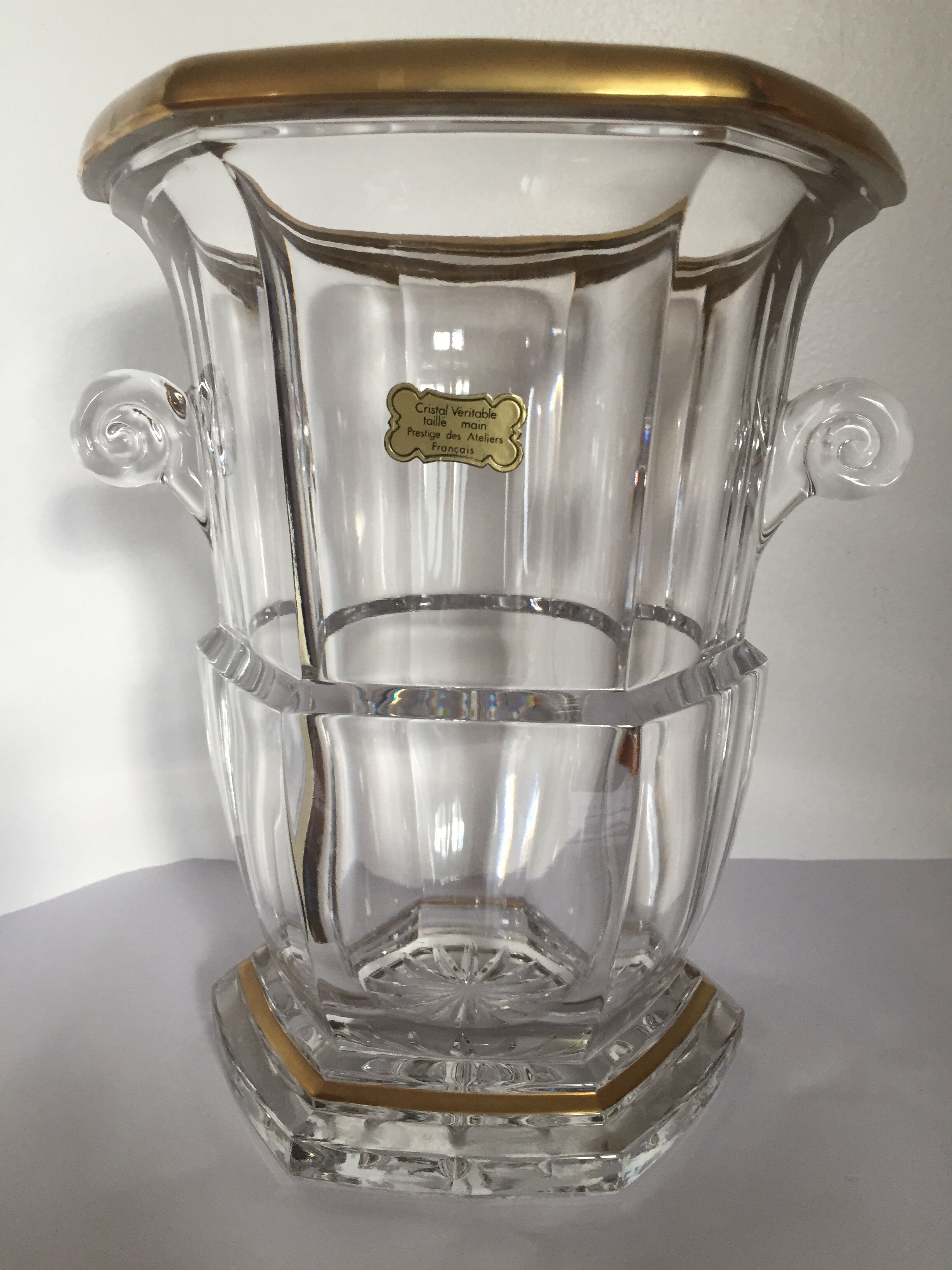 Seau à champagne en cristal