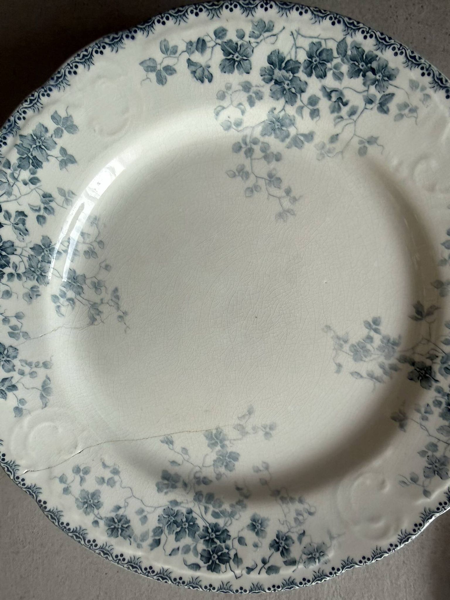Lot of 7 flat plates Boulenger Choissy le Roi