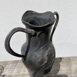 Art nouveau pewter vase 1900 signed